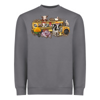 Storm farm animals school bus Heavyweight Sweatshirt - texasbilliewilder