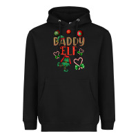 Black Daddy Elf Heavyweight Hoodie - BundleAndBundleShop