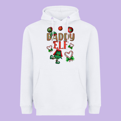Daddy Elf Heavyweight Hoodie Designed By Bundleandbundleshop