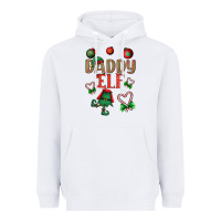 White Daddy Elf Heavyweight Hoodie - BundleAndBundleShop