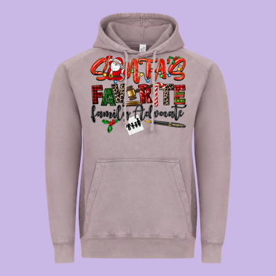 Santa's Favorite Family Advocate Vintage Hoodie Designed By Lillyallendesigns
