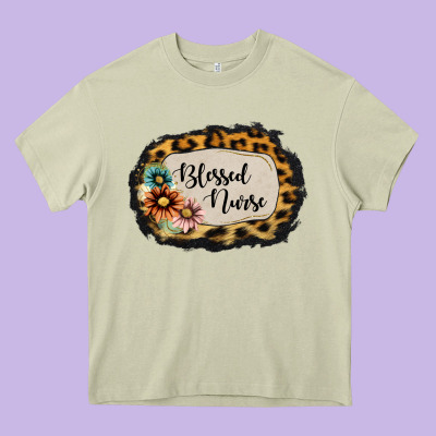 Blessed Nurse Heavy Core Tee Designed By Jasminsmagicworld