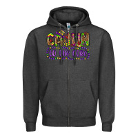 Charcoal Heather cajun to the core Zipper Hoodie - OliviaCreatesArt