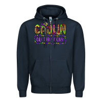 Navy cajun to the core Zipper Hoodie - OliviaCreatesArt