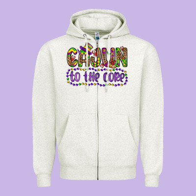 Cajun To The Core Zipper Hoodie Designed By Oliviacreatesart