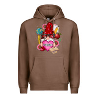 Chestnut valentines day teacher gnome Premium Hoodie - RanaPortraitStore