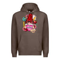 Coffee valentines day teacher gnome Premium Hoodie - RanaPortraitStore