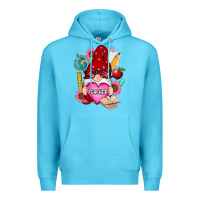Ocean Blue valentines day teacher gnome Premium Hoodie - RanaPortraitStore