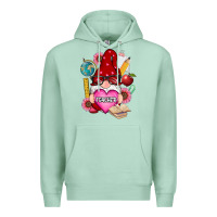 Seafoam valentines day teacher gnome Premium Hoodie - RanaPortraitStore