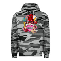 Slate Camo valentines day teacher gnome Premium Hoodie - RanaPortraitStore