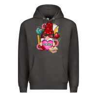 Smoke valentines day teacher gnome Premium Hoodie - RanaPortraitStore