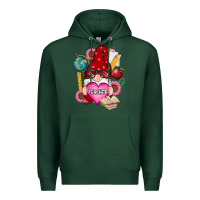 Sports Green valentines day teacher gnome Premium Hoodie - RanaPortraitStore