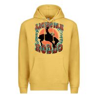 Antique Gold American rodeo Premium Hoodie - FaDigitalArtStudio