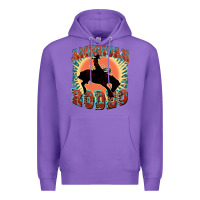 Purple American rodeo Premium Hoodie - FaDigitalArtStudio