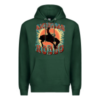 Sports Green American rodeo Premium Hoodie - FaDigitalArtStudio