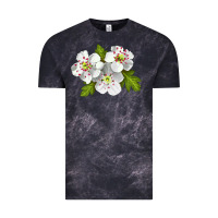 Cloud Black Hawthorn Flower Vintage Tee - LillyAllenDesigns