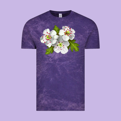 Hawthorn Flower Vintage Tee Designed By Lillyallendesigns