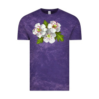 Cloud Purple Hawthorn Flower Vintage Tee - LillyAllenDesigns