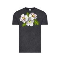 Vintage Black Hawthorn Flower Vintage Tee - LillyAllenDesigns