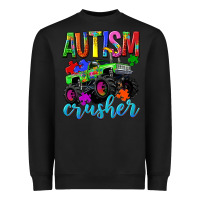 Black Autism Awareness crusher Heavyweight Sweatshirt - NancyCooperArtShop