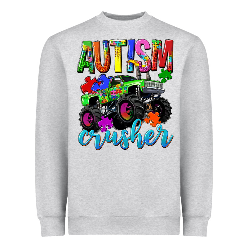 Autism Awareness Crusher Heavyweight Sweatshirt by NancyCooperArtShop | Teevron
