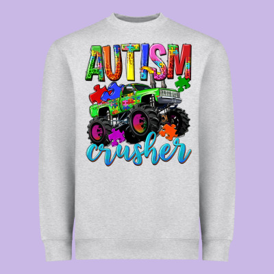 Autism Awareness Crusher Heavyweight Sweatshirt Designed By Nancycooperartshop