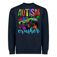 Navy Autism Awareness crusher Heavyweight Sweatshirt - NancyCooperArtShop