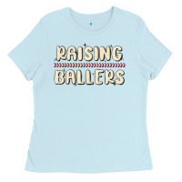 Baby Blue raising ballers Ladies Tee - MaliasSmallBusiness