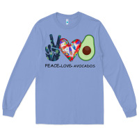 Colony Blue PEACE LOVE AVOCADOS Long Sleeve Tee - Bettercallsaul
