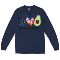 Navy PEACE LOVE AVOCADOS Long Sleeve Tee - Bettercallsaul