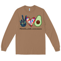 Toasted Coconut PEACE LOVE AVOCADOS Long Sleeve Tee - Bettercallsaul