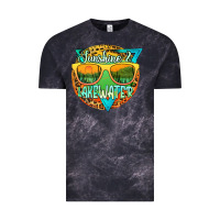 Cloud Black sunshine & lakewater Vintage Tee - JahusDesignShop