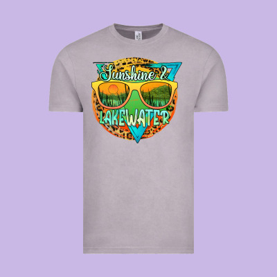 Sunshine & Lakewater Vintage Tee Designed By Jahusdesignshop