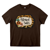 Chocolate Brown Blessed Sister Heavy Core Tee - Jasminsmagicworld
