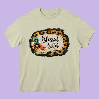 Blessed Sister Heavy Core Tee Designed By Jasminsmagicworld