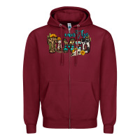 Burgundy can't be tamed bull skull Zipper Hoodie - OliviaCreatesArt