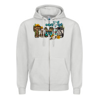 Dove Grey can't be tamed bull skull Zipper Hoodie - OliviaCreatesArt