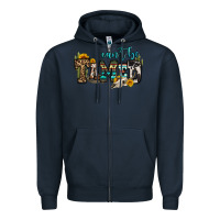 Navy can't be tamed bull skull Zipper Hoodie - OliviaCreatesArt