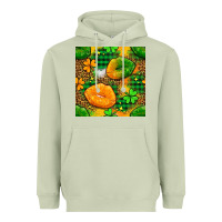Matcha Irish lips seamless pattern digital paper Heavyweight Hoodie - BundleAndBundleShop