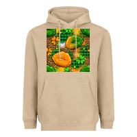 Mushroom Irish lips seamless pattern digital paper Heavyweight Hoodie - BundleAndBundleShop