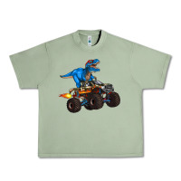 Oil Green monster truck and  t rex dinosaur Urban Heavy Tee - Artiststas