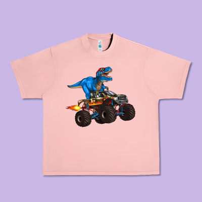Monster Truck And  T Rex Dinosaur Urban Heavy Tee Designed By Artiststas
