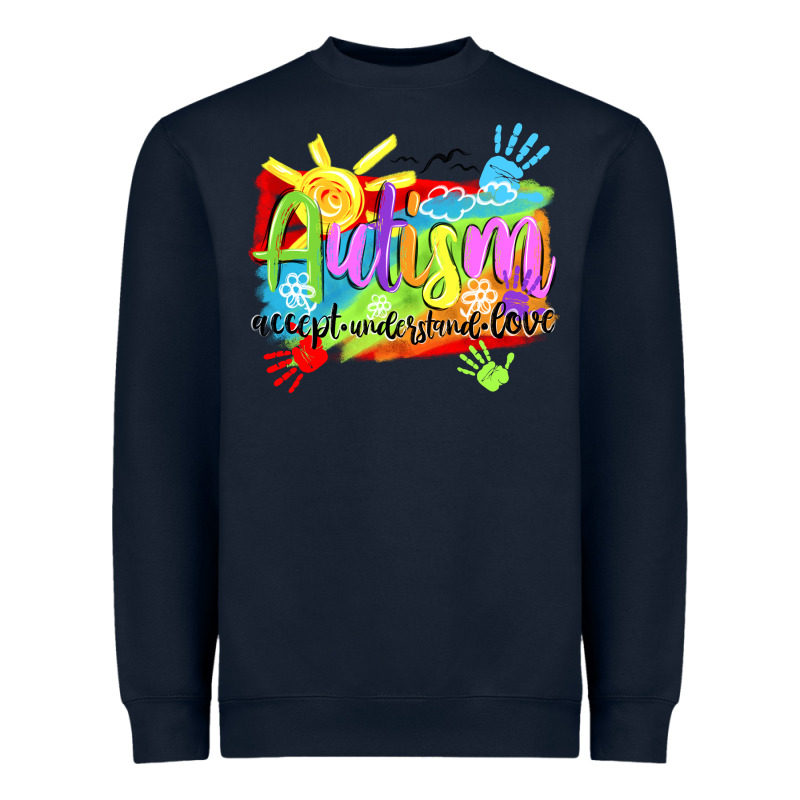 Autism Accept Understand Love Heavyweight Sweatshirt by NancyCooperArtShop | Teevron