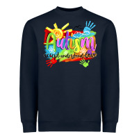 Navy Autism accept understand love Heavyweight Sweatshirt - NancyCooperArtShop