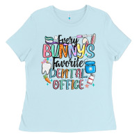 Baby Blue every bunnys favorite dental office Ladies Tee - MaliasSmallBusiness