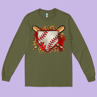 Baseball Home Plate Long Sleeve Tee Designed By Jasminsmagicworld