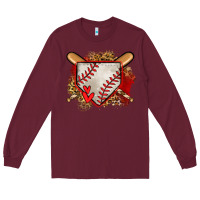 Burgundy baseball home plate Long Sleeve Tee - Jasminsmagicworld