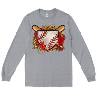 Heather Grey baseball home plate Long Sleeve Tee - Jasminsmagicworld