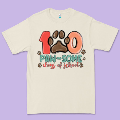 100 Pawsome Days Of School Premium Tee Designed By Maliassmallbusiness