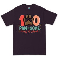Plum 100 pawsome days of school Premium Tee - MaliasSmallBusiness